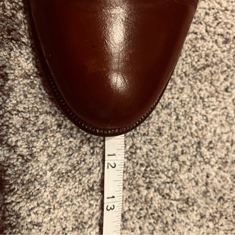 Giorgio Brutini‎ Size US 9 D Brown Shoe Dress Oxford Leather Perforated Cap Toe